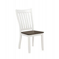 Coaster Furniture 109542 Kingman Slat Back Dining Chairs Espresso and White (Set of 2)